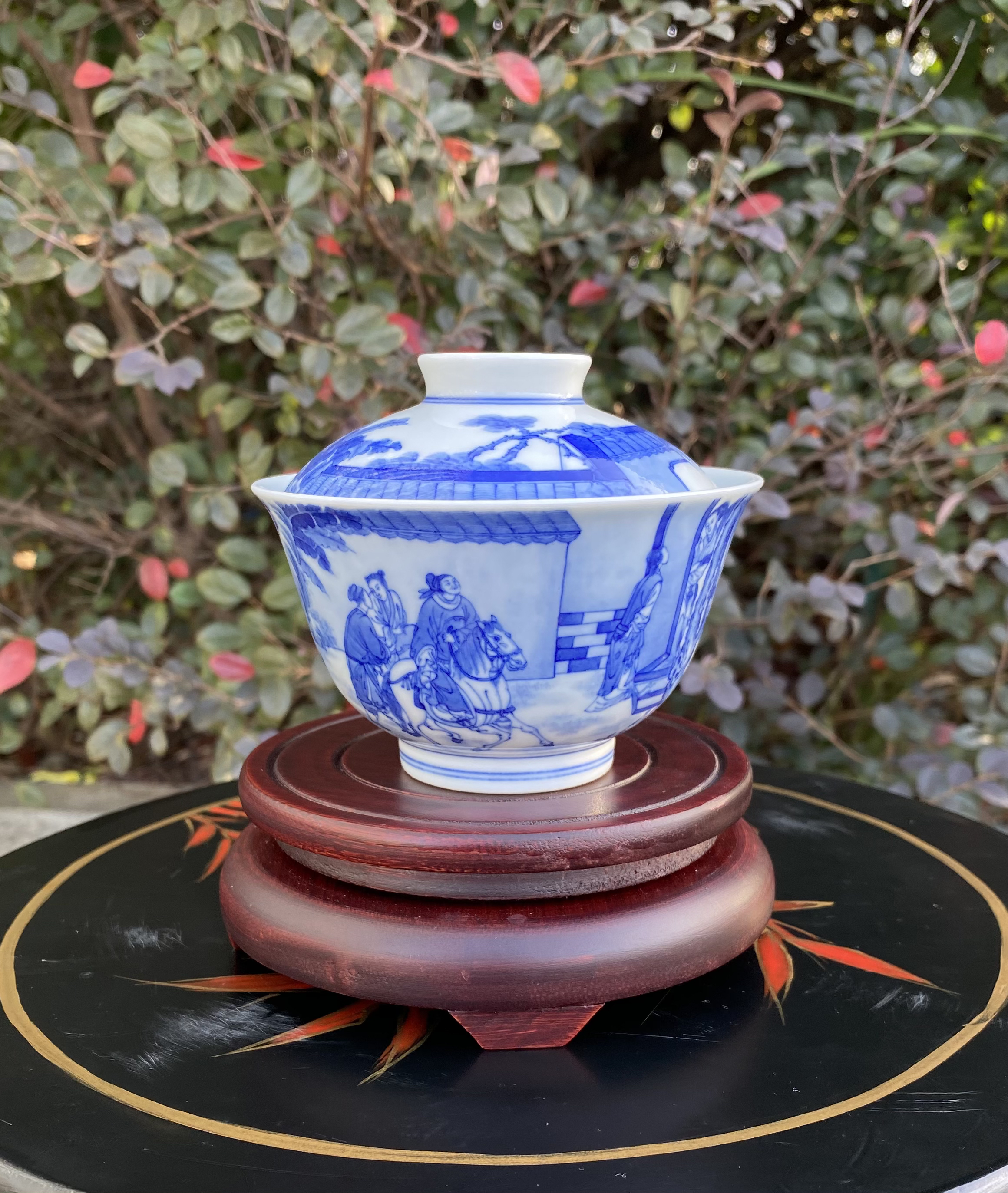 艺家仁李娃故事纯手工盖碗主人杯全手工复古陶瓷中式大容量瓷盖碗