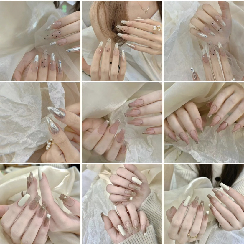 直播链接下单备注编码纯手工穿戴甲默认微瑕