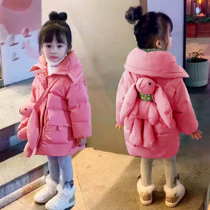 波司豋女童2023年新款冬装儿童洋气羽绒服服女宝宝加厚公仔外套