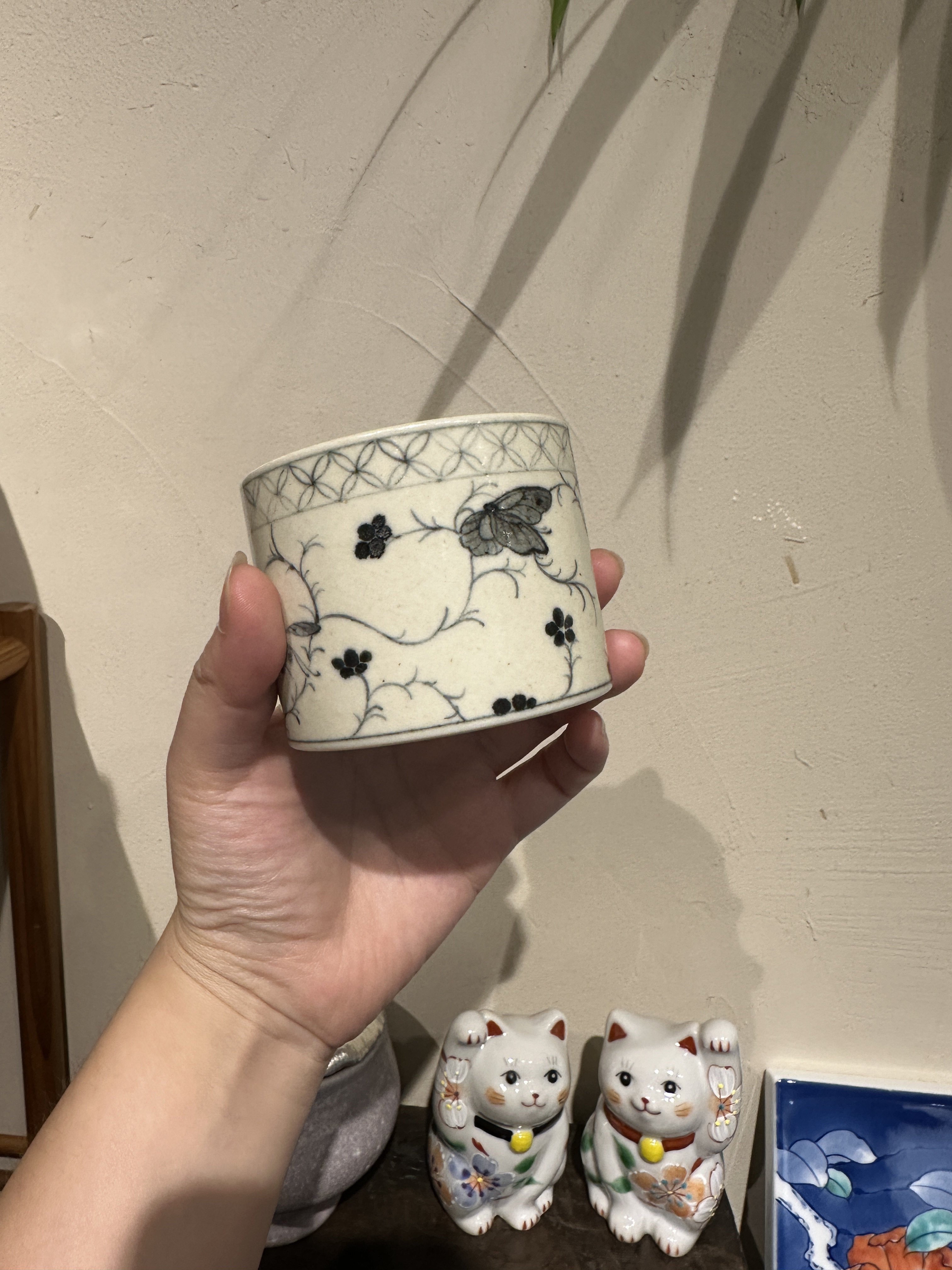 手绘蝴蝶咖啡杯 