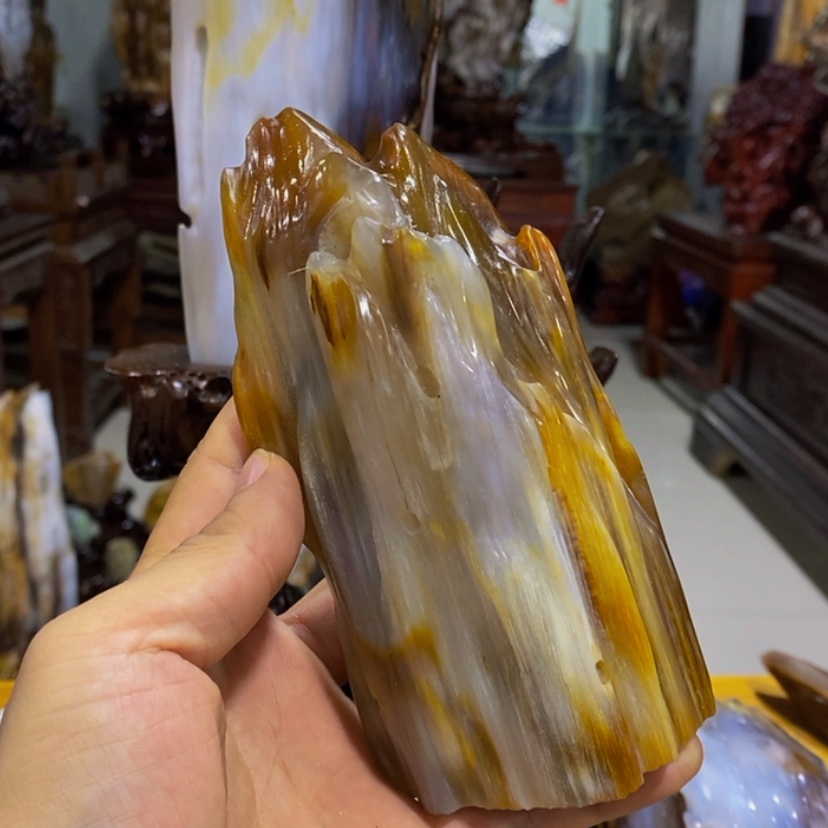 【闪购商品】硅化玉珠宝奇石未镶嵌?****玲