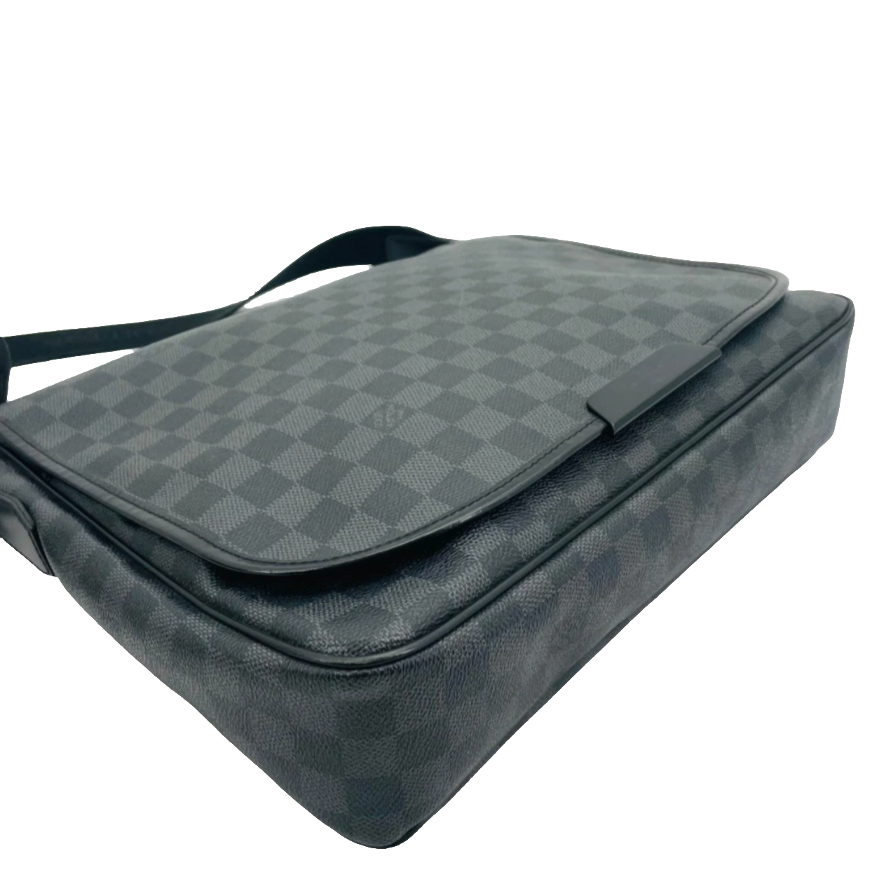 99新 LouisVuitton/路易威登 男包奢侈品97新黑棋盘格邮差包/0026