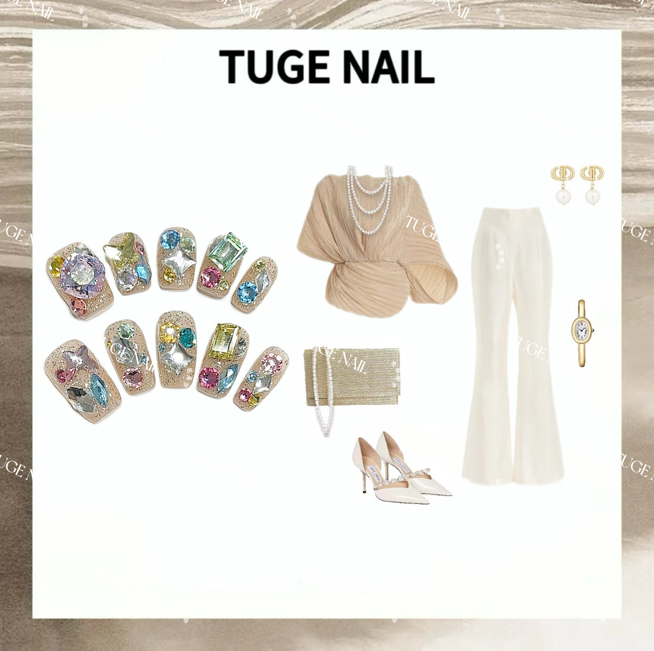 TugeNail“潘多拉”【施家全华】秋冬满钻超闪美甲设计师穿戴甲1166