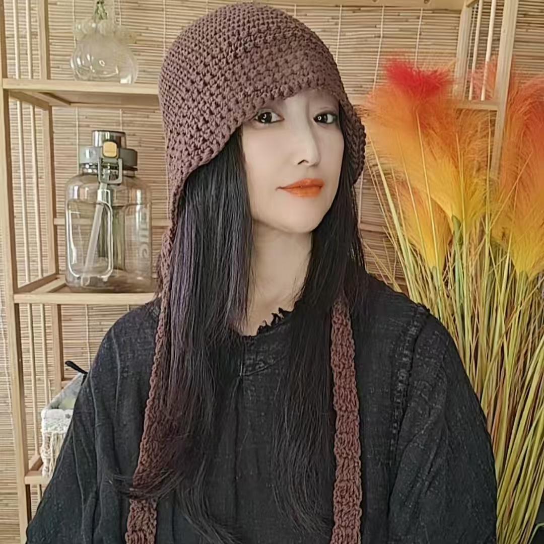潮妈家手工森系带子包头帽（手洗不可机洗）