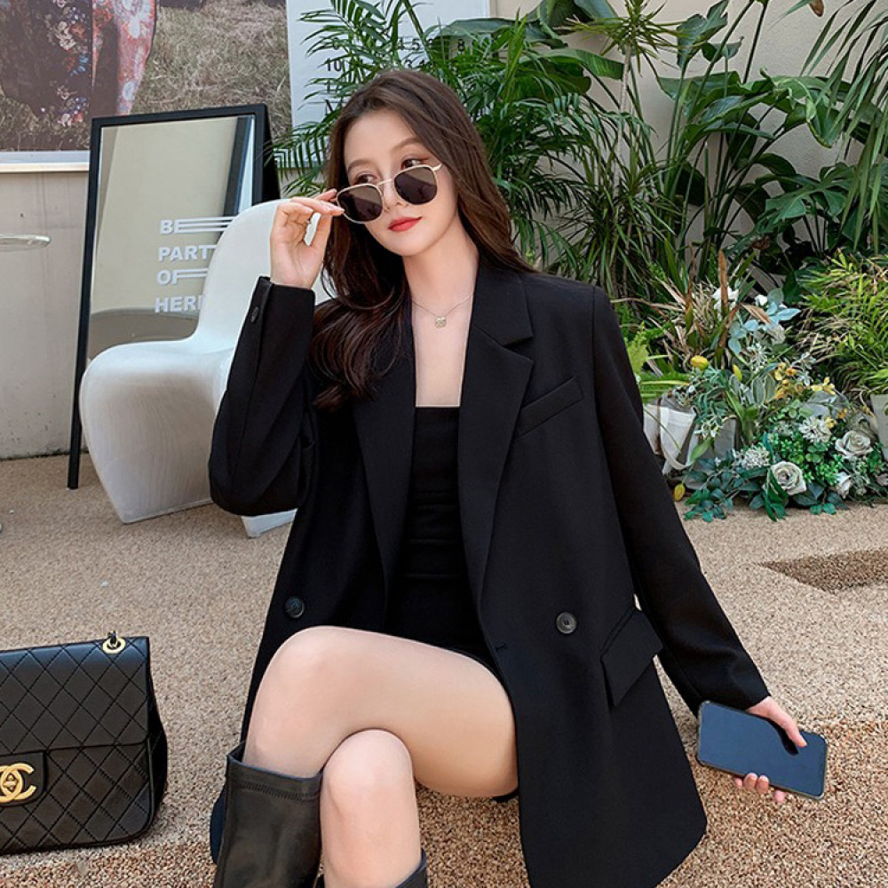 职业西装女2025春新款大码女装高级感西装外套胖mm宽松休闲西服