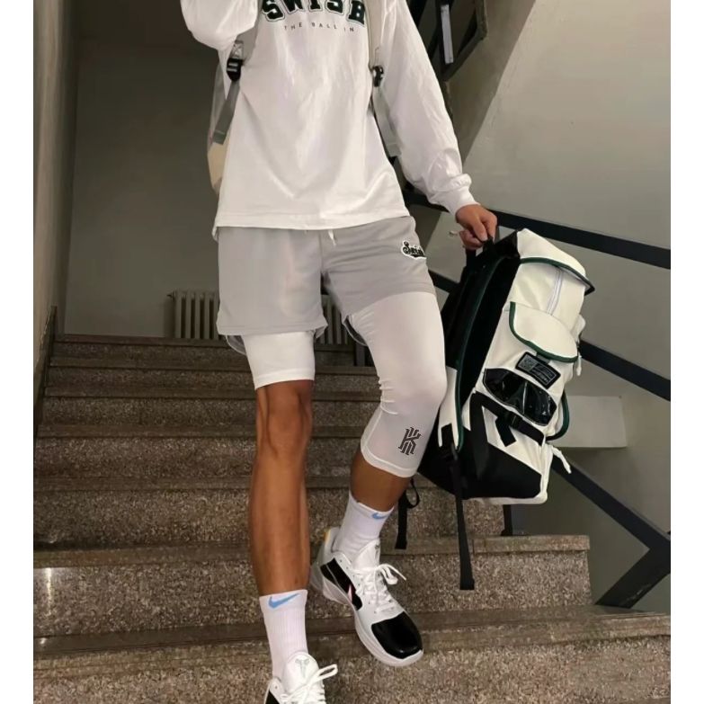 美式运动长短紧身裤五分七分裤男速干欧文篮球单腿训练跑步健身裤