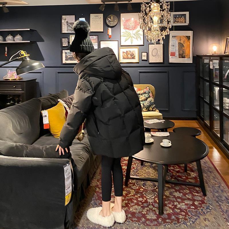 波司豋羽绒服服女2023新款韩版宽松龟背廓形加厚冬季中长款面包服