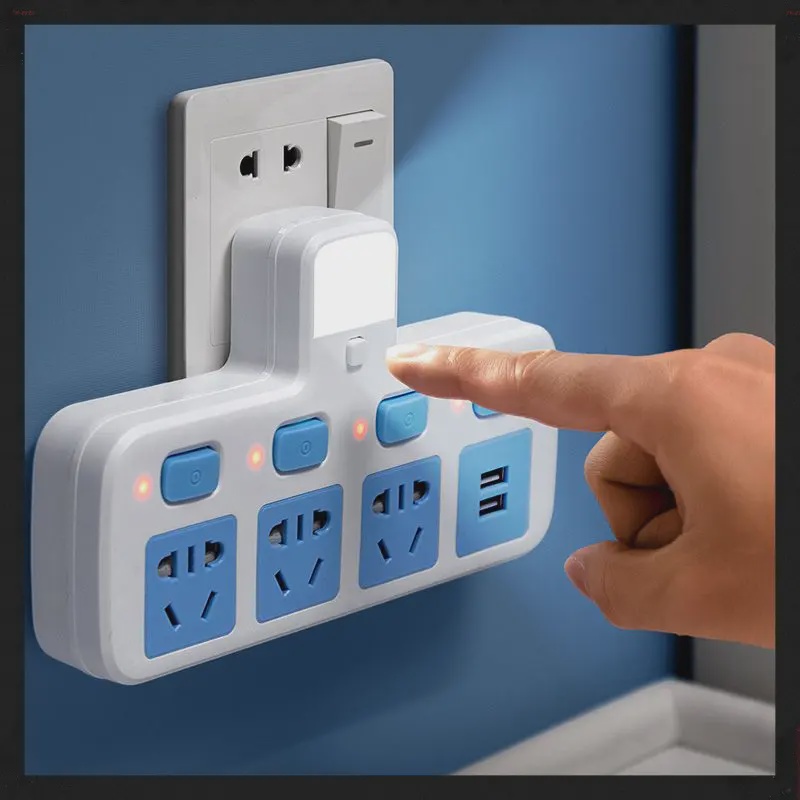 插头多孔插板正品家用多功能插座转换器usb无线排插多插孔面板