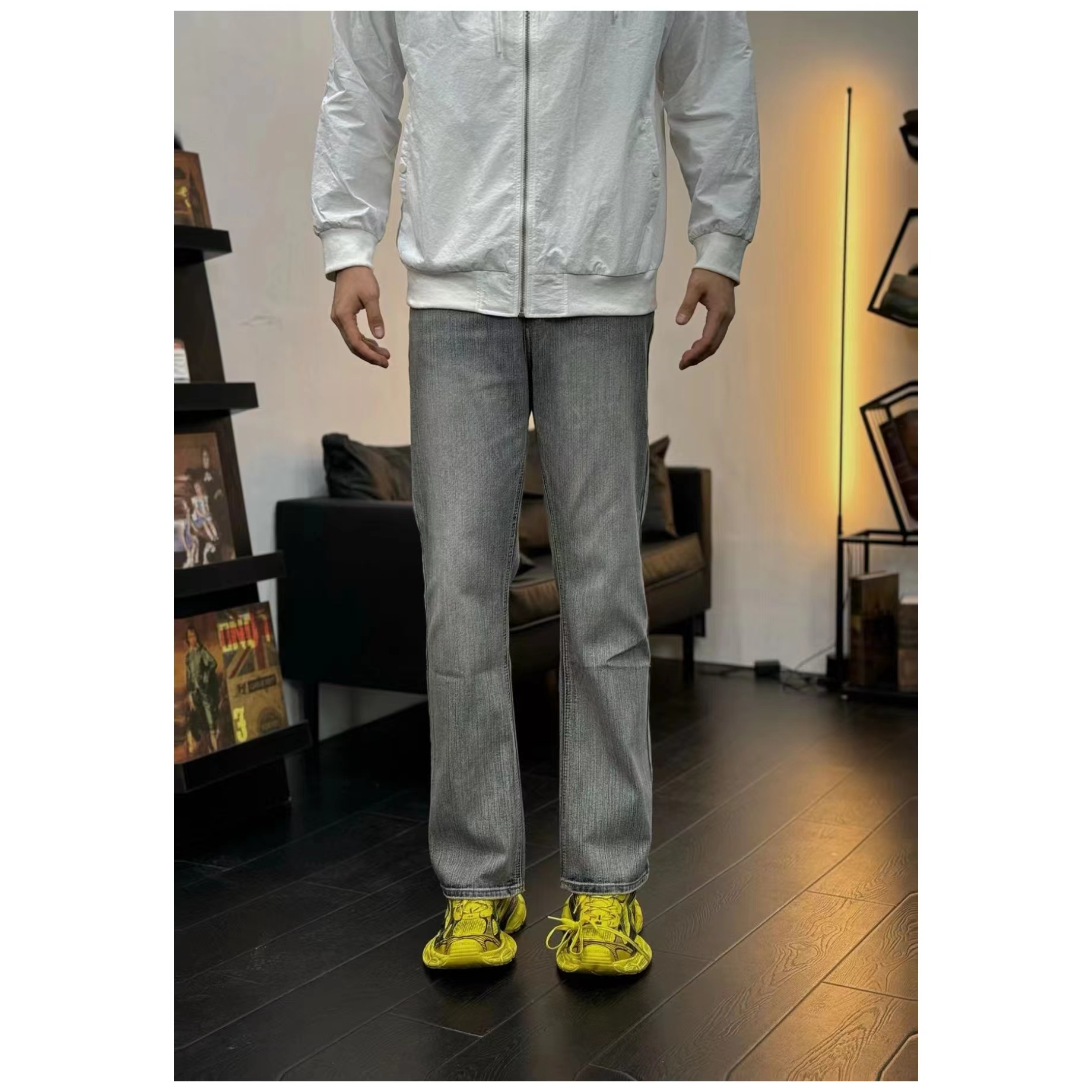 裤王·美式高街vibe夏季水洗修身百搭弯刀微喇牛仔裤