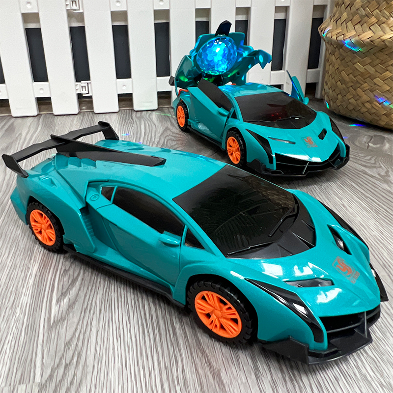 电动会旋转开门带音乐万向玩具车儿童4男孩益智1-3周岁小汽车礼物