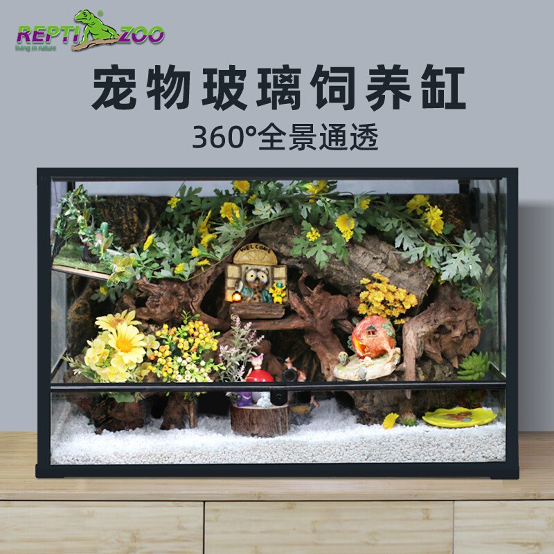 寄居蟹造景玻璃缸多尺寸爬宠缸大中小号迷你缸1v1造景