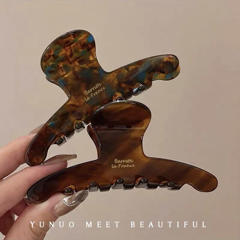 日本BHJ可爱气质发夹女后脑勺ins鲨鱼夹夹子头饰高级感醋酸抓夹