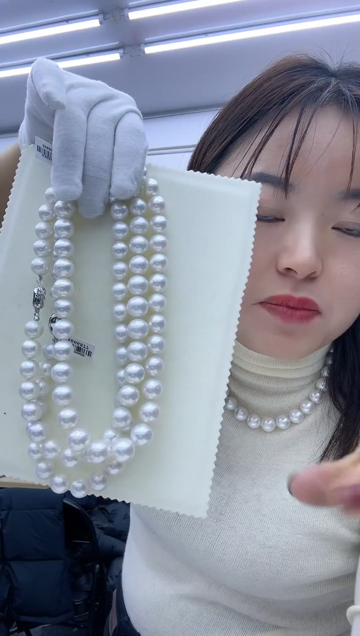 【闪购商品】海水珍珠项链未镶嵌A14澳白项链12-14多样性发一