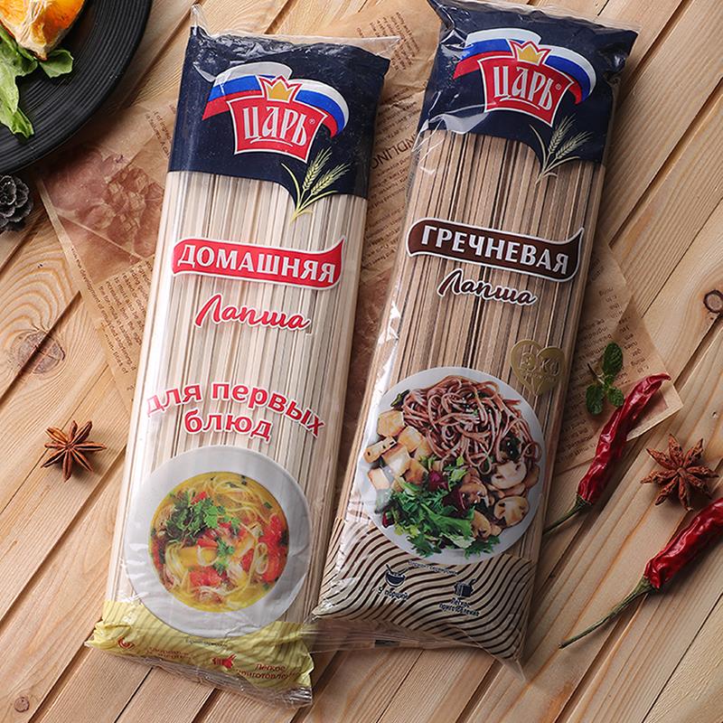 俄罗斯原装美味挂面佳桉皇家牌荞麦待煮面条无添加非转基因克葱1g
