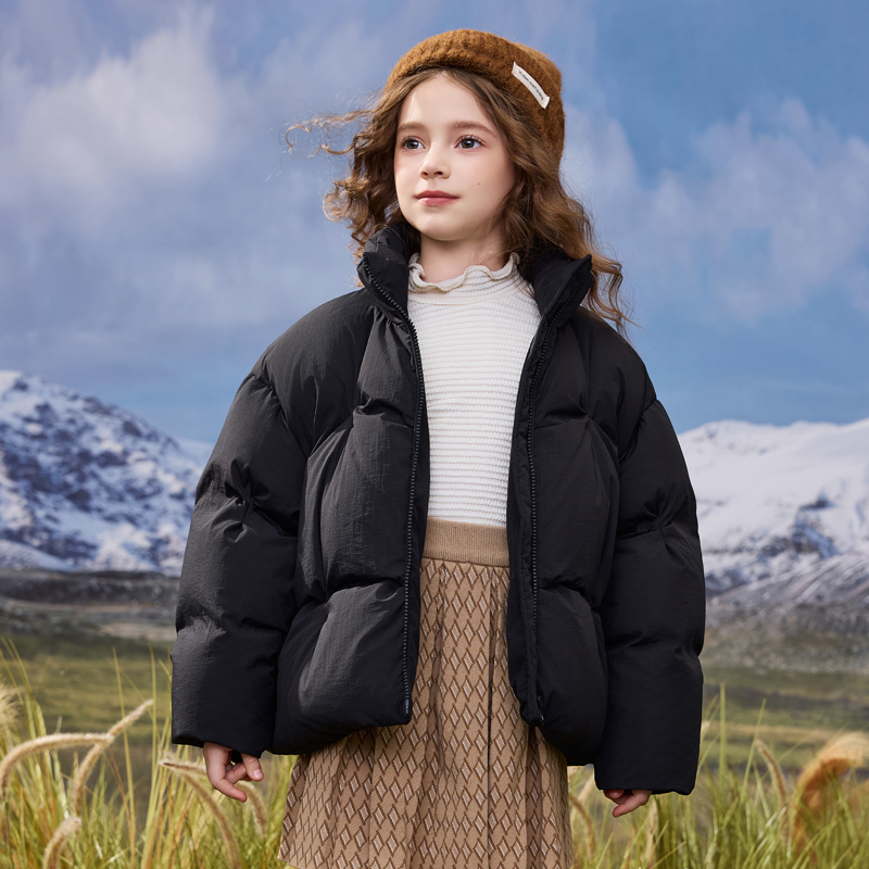 断码清仓女童短款羽绒服新款洋气小女孩面包服儿童中大童加厚外套