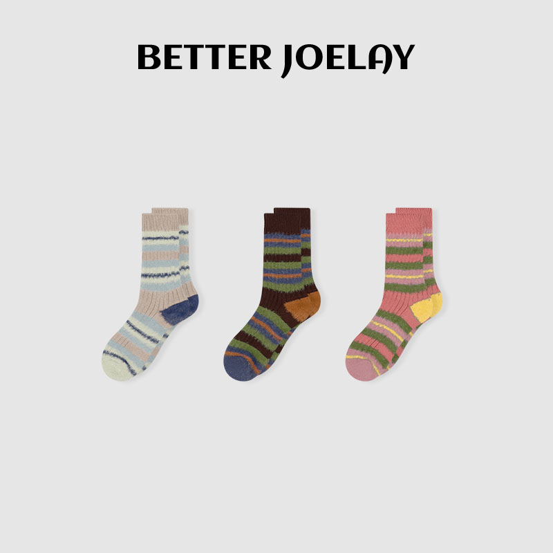 周明星 -【彩虹软糖】WT040款袜子女中长筒甜美彩色袜秋冬百搭ins潮