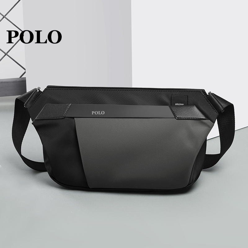 POLO胸包男斜挎包潮牌背包男士男款男生通勤专用包新款户外单肩包