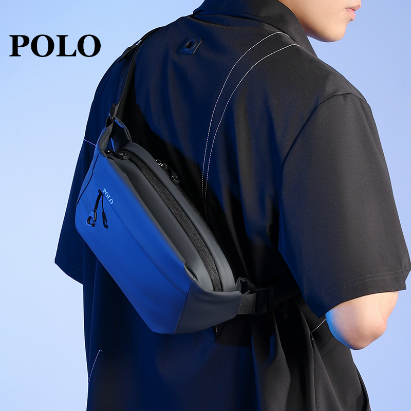 POLO胸包男潮牌简约多功能斜挎包时尚新款高档夏季休闲轻便腰包