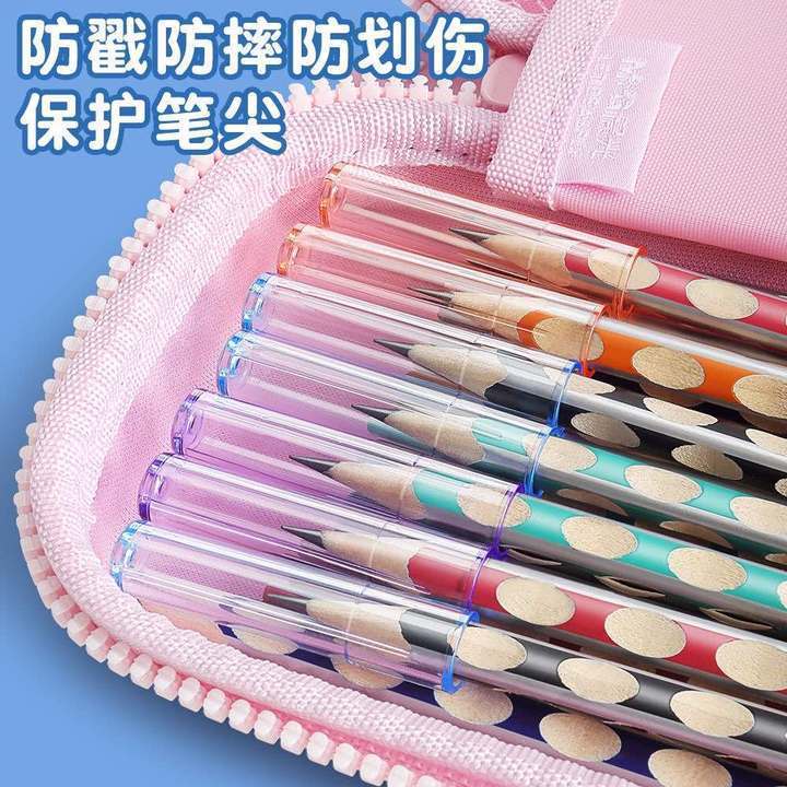 铅笔笔帽小学生笔尖保护套 三角六角杆鼻盖儿童学习耐摔实物使用