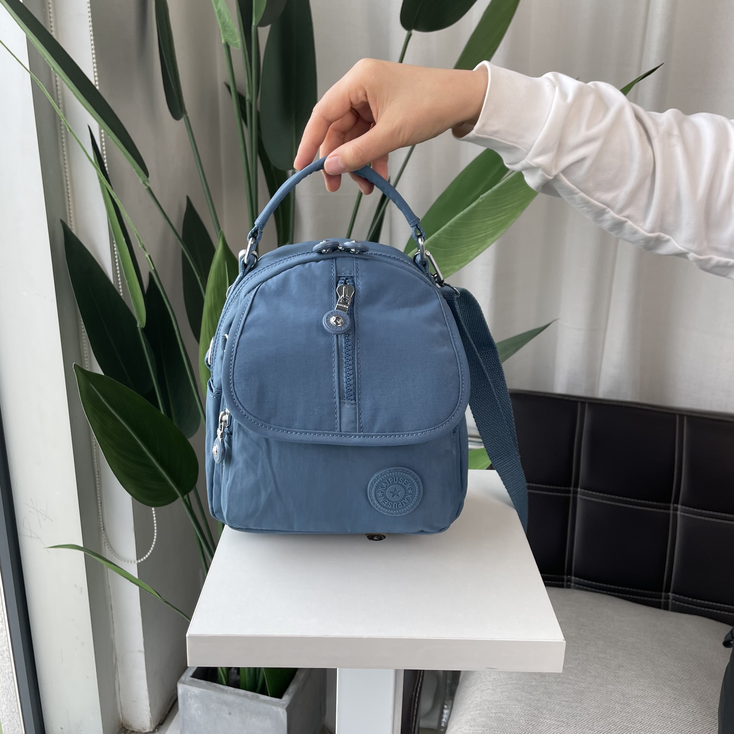 2025新款手提斜挎双肩包5用胸包多用尼龙单肩小包高品质休闲帆布