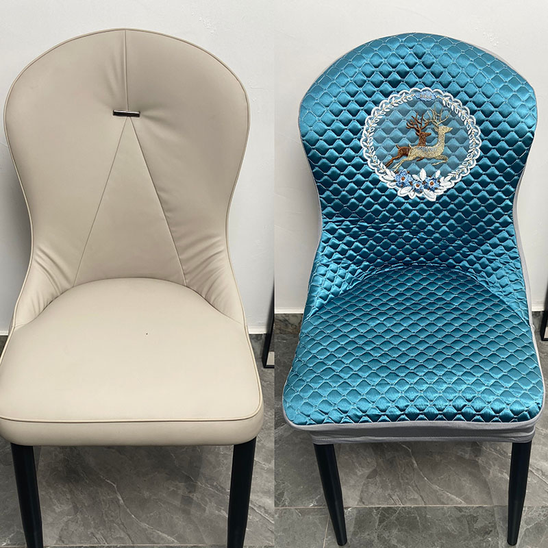 意式简约餐椅套全包防滑椅子套罩简约现代凳子套罩一体弧形弹力布