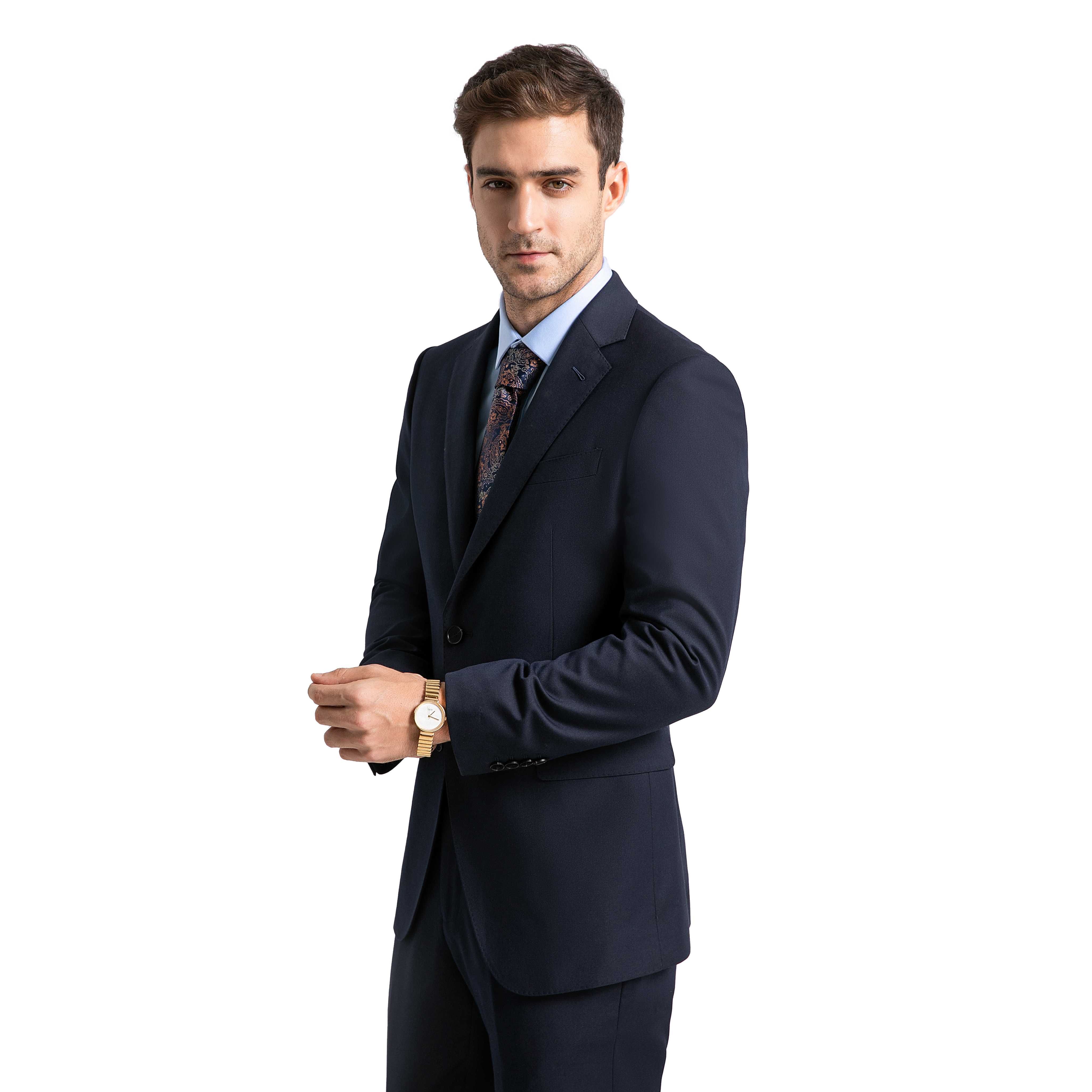 藏青色上衣（一等品）西服上装高端手工驳领商务修身职业结婚