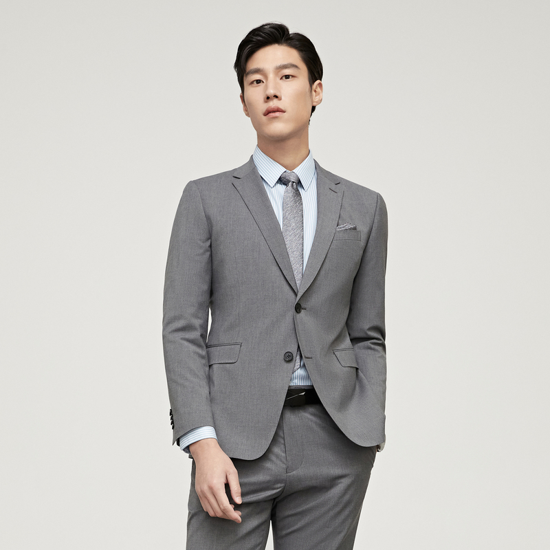 雅戈尔男士秋冬含羊毛休闲简约百搭商务正装男士西服上衣220229