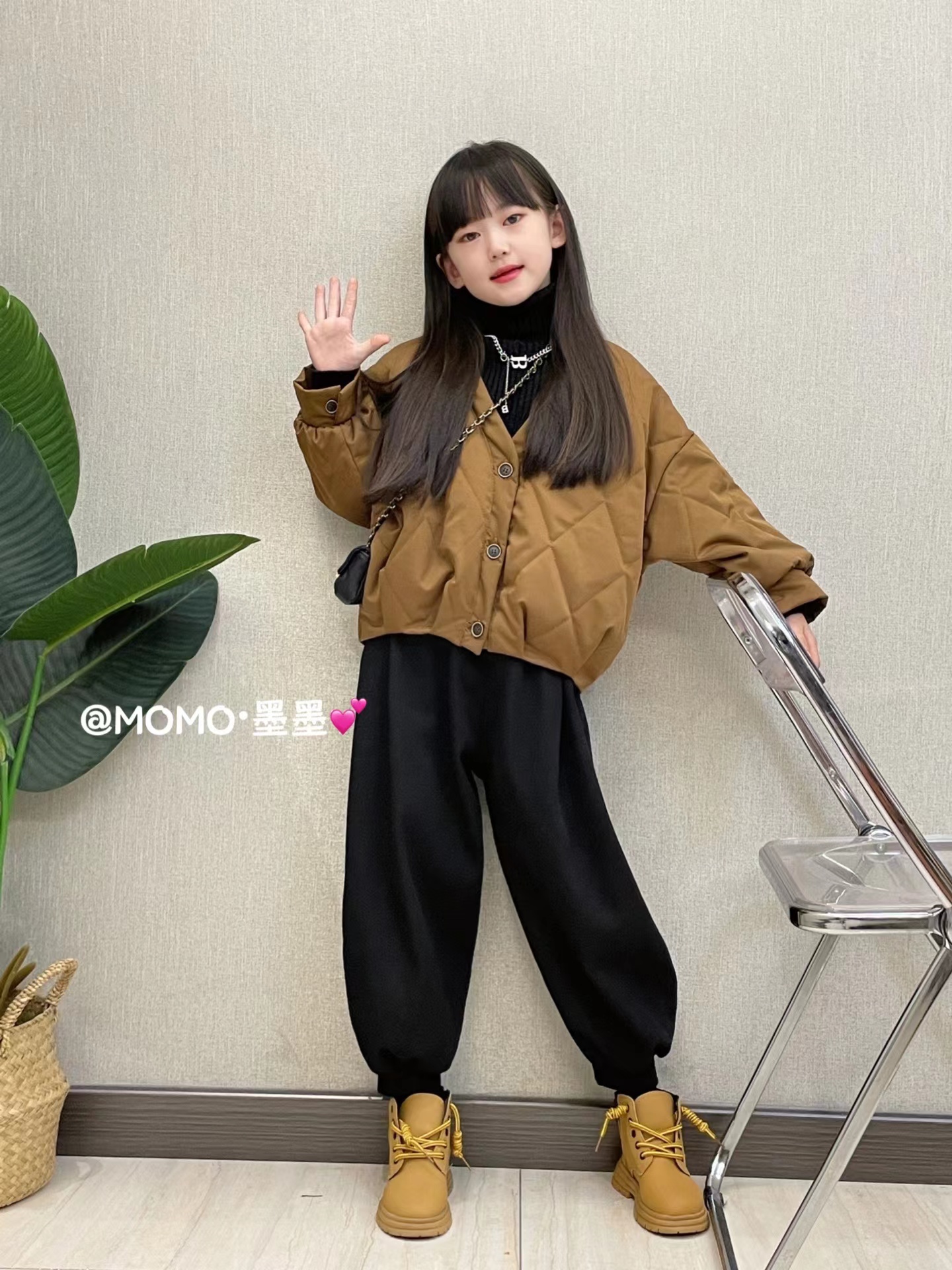 女童秋季开衫棉服外套上衣百搭休闲裤（可单拍）