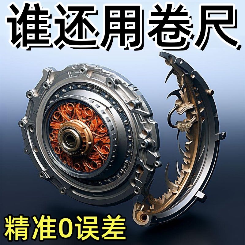 黑科技荧光尺带卷尺进口高精度3米5米7.5米10米加厚耐磨盒尺 米尺