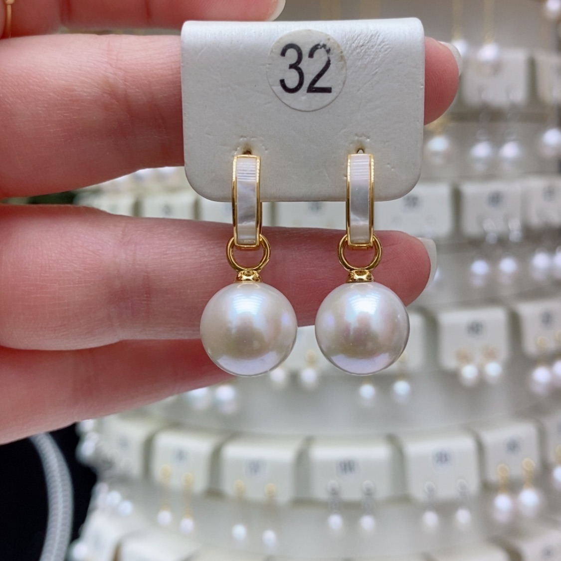【闪购商品】淡水珍珠耳饰银S925镶嵌