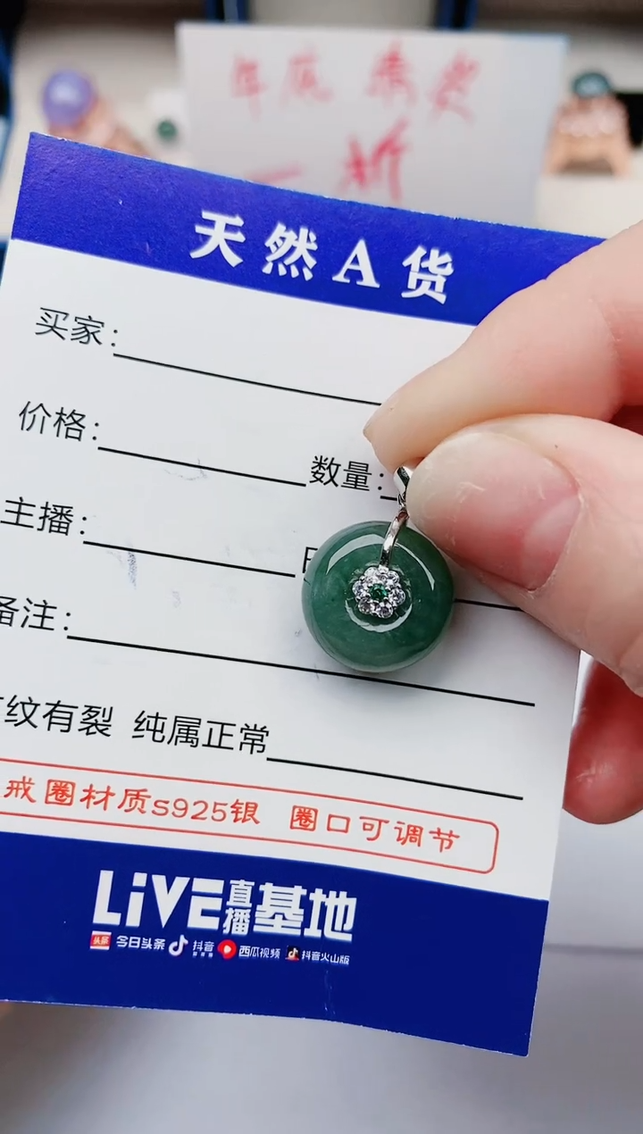【闪购商品】翡翠颈饰银S925镶嵌1