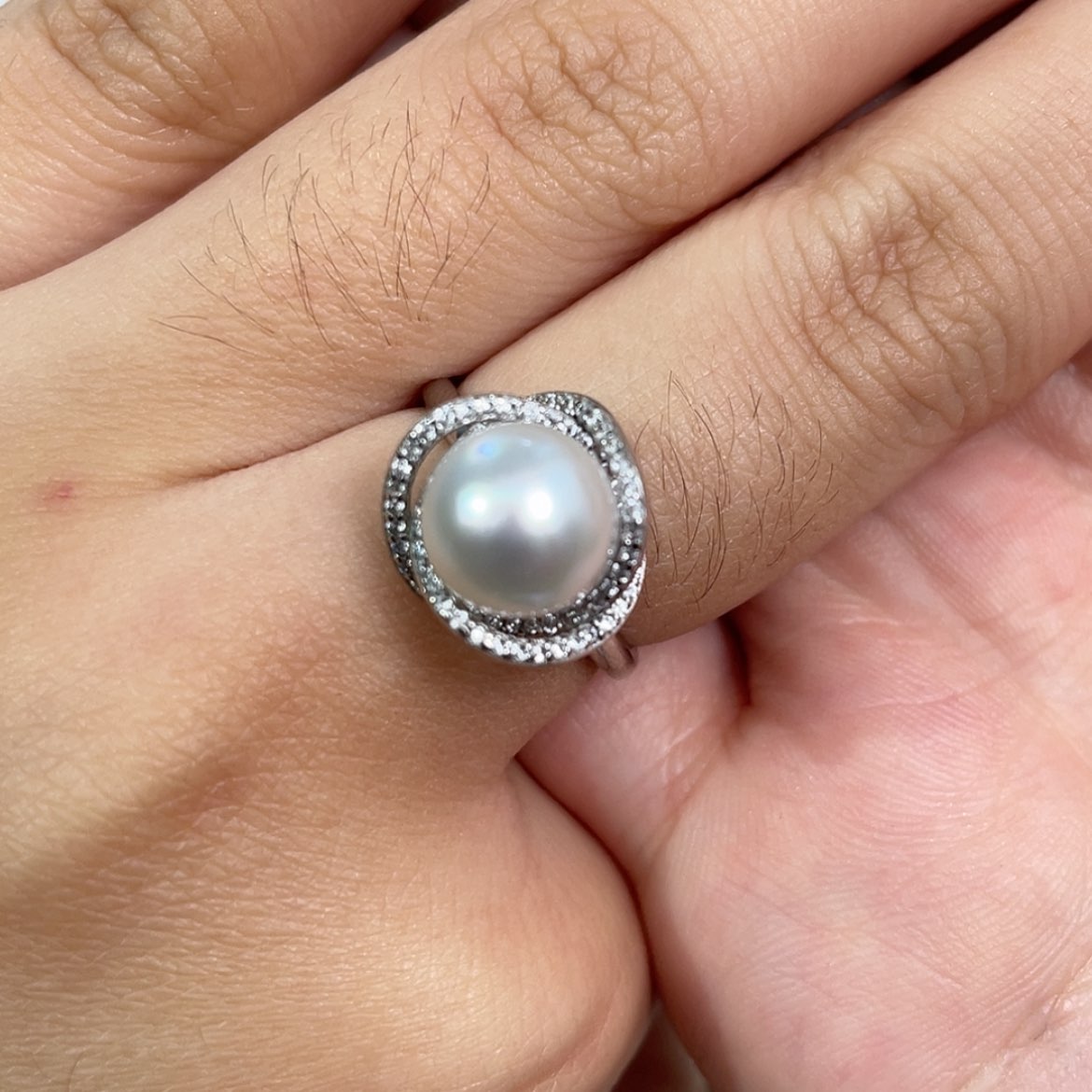 【闪购商品】海水珍珠戒指银S925镶嵌