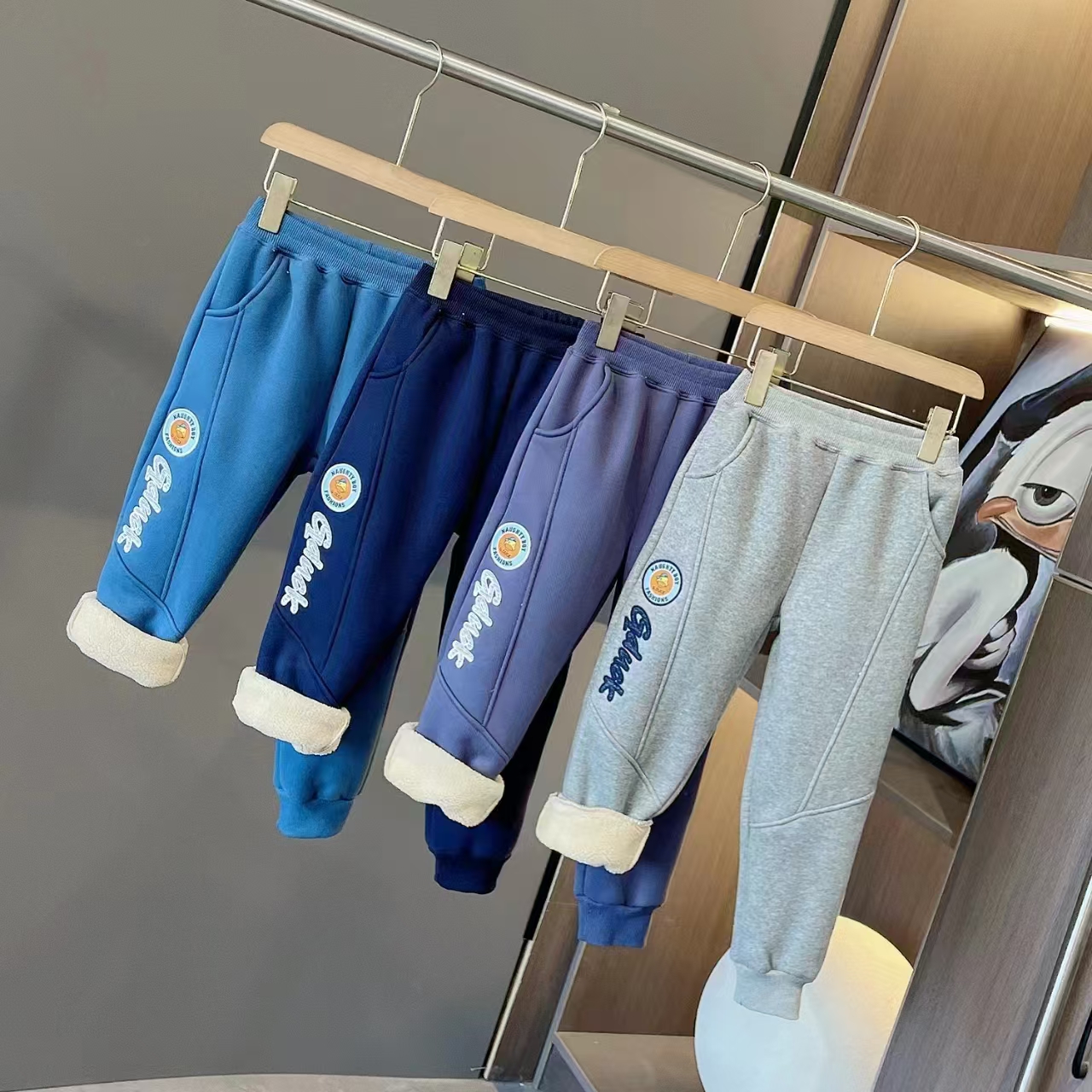 【加绒加厚】男女童中大童加绒加厚裤子一体绒休闲冬款运动裤