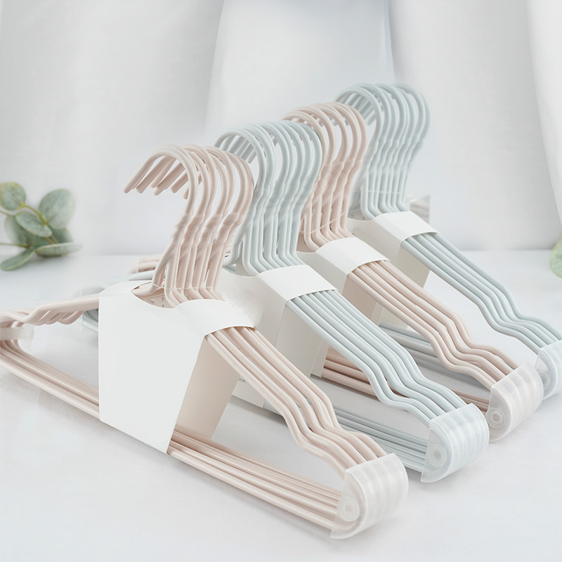【新店福利2元10个】加粗衣架无痕浸塑干湿两用阳台小孩衣物晾衣架