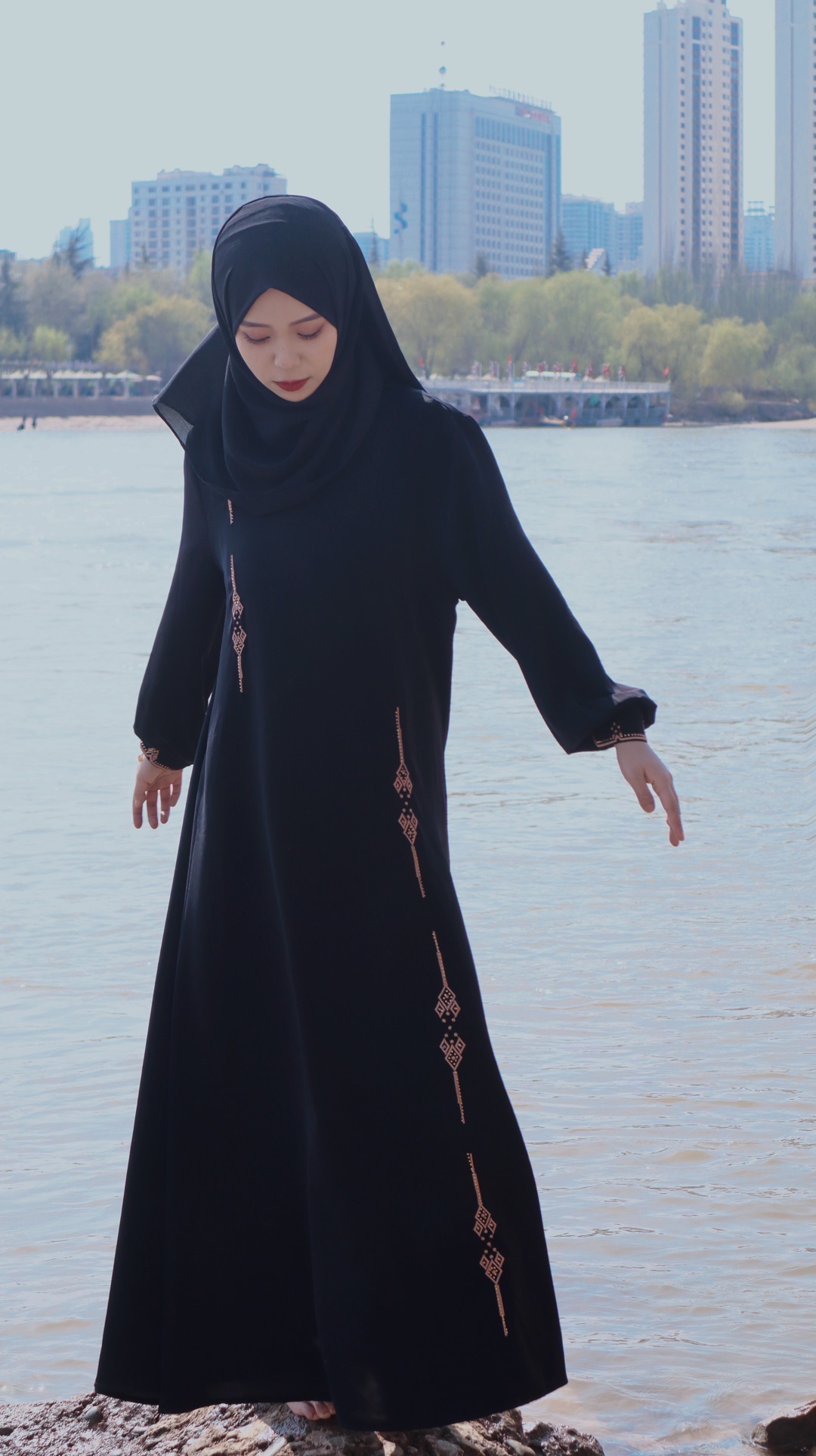 奈达方格密码女袍连衣裙