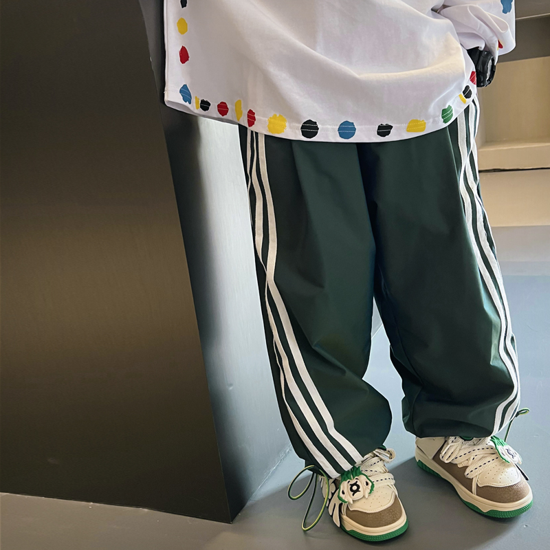 儿童侧边织带休闲裤男童裤秋季  新款洋气中大童束脚 3088211O7