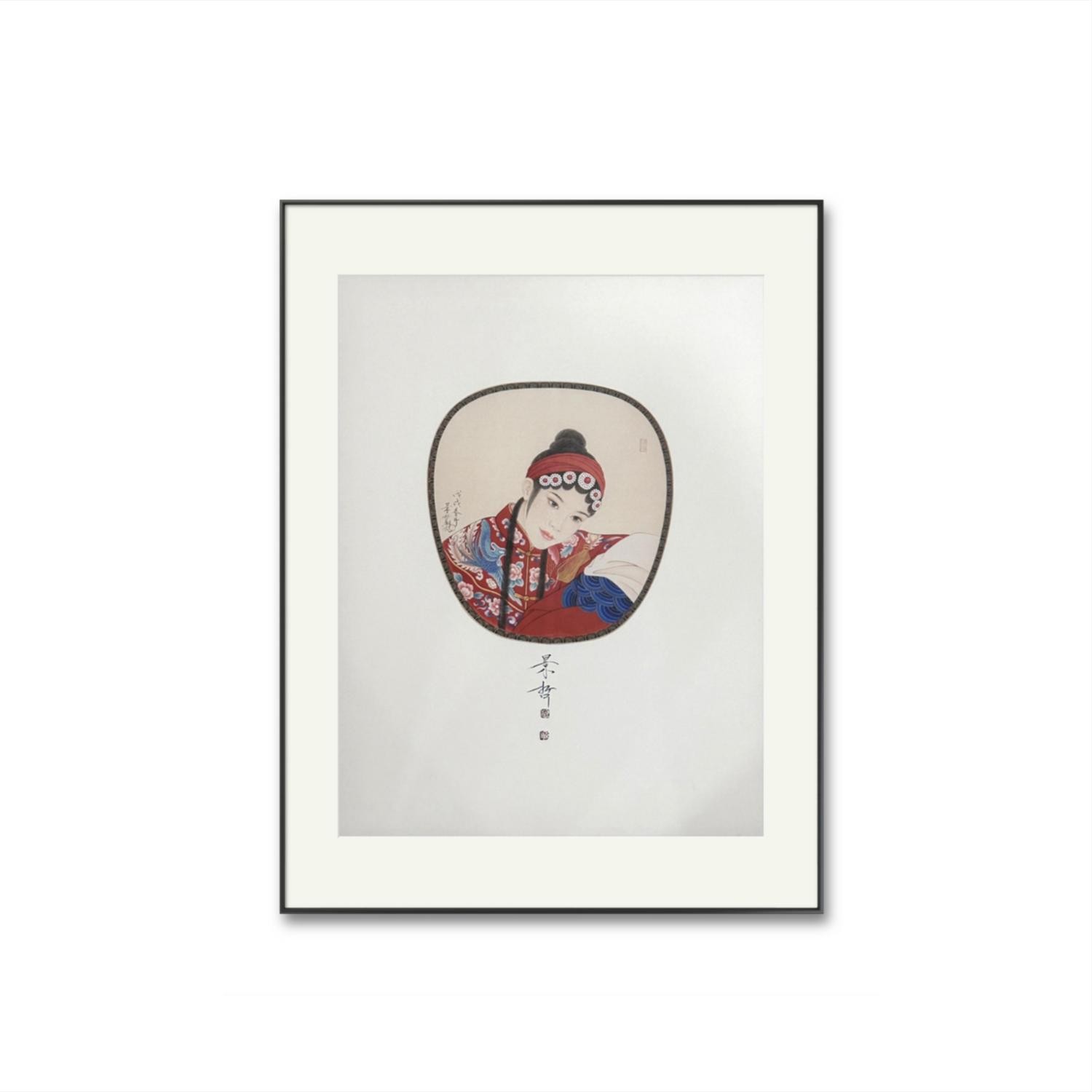 崔景哲 中国红系列团扇 版画 限量发售（不可选号）