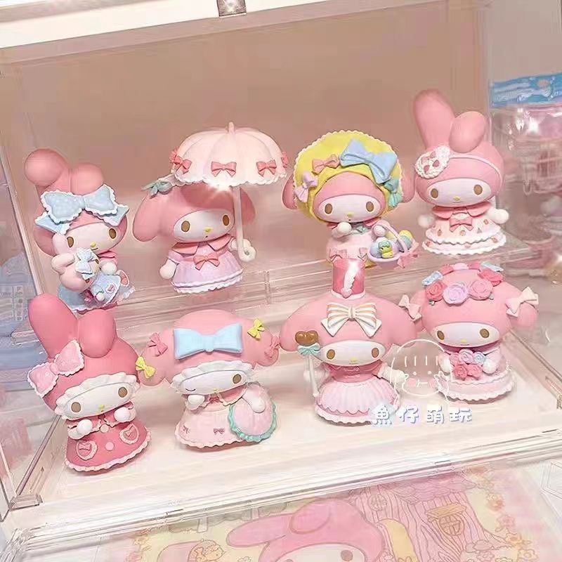 三丽鸥美乐蒂茶话会美乐蒂盲盒盲盒隐藏款传国玉玺蜡笔圣诞节盲袋