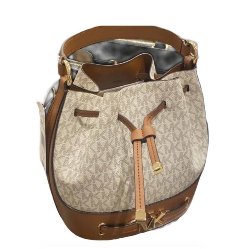 MICHAEL KORS 35S3G6RM8B REED白老花焦糖色中号水桶女包22*19*13