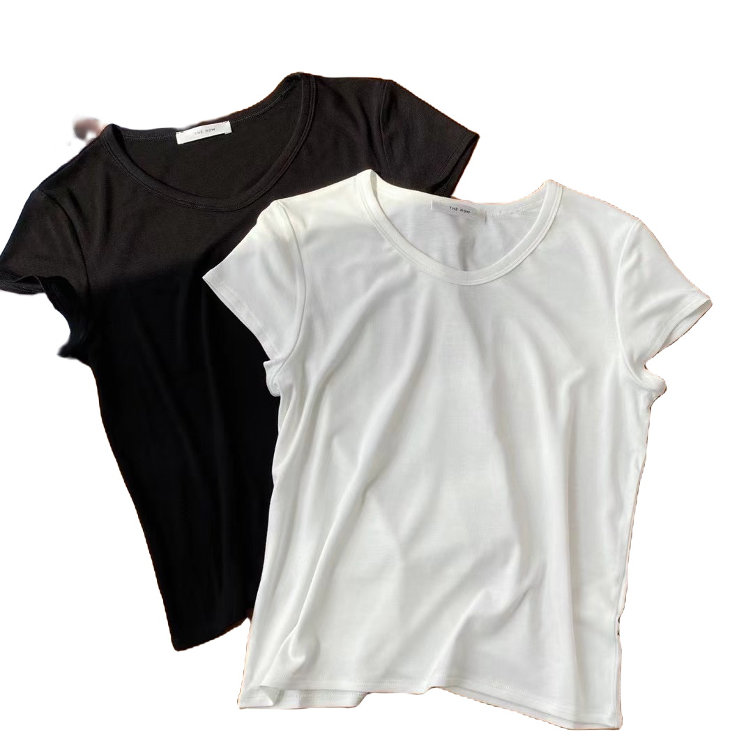 MG 早春新款内搭外穿 纯色高弹 简约百搭休闲T恤