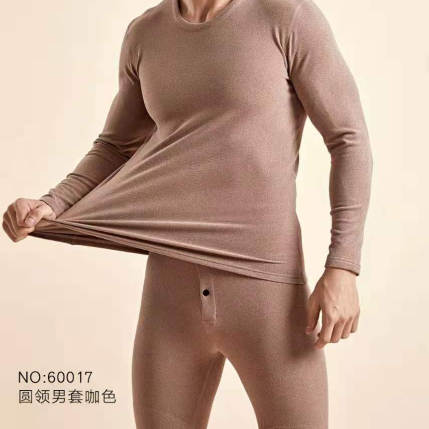 雅鹿男款色拉绒圆领上衣60017 