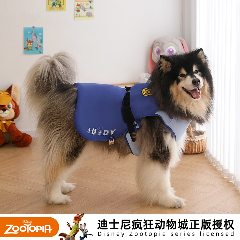 狗狗衣服冬款新款防水朱迪冲锋衣正版大型犬金毛休闲保暖宠物衣服
