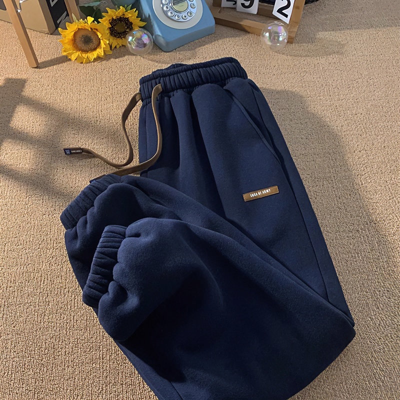 【仨只羊推荐】裤子男款秋冬季加绒卫裤美式复古摇粒绒运动裤羊羔