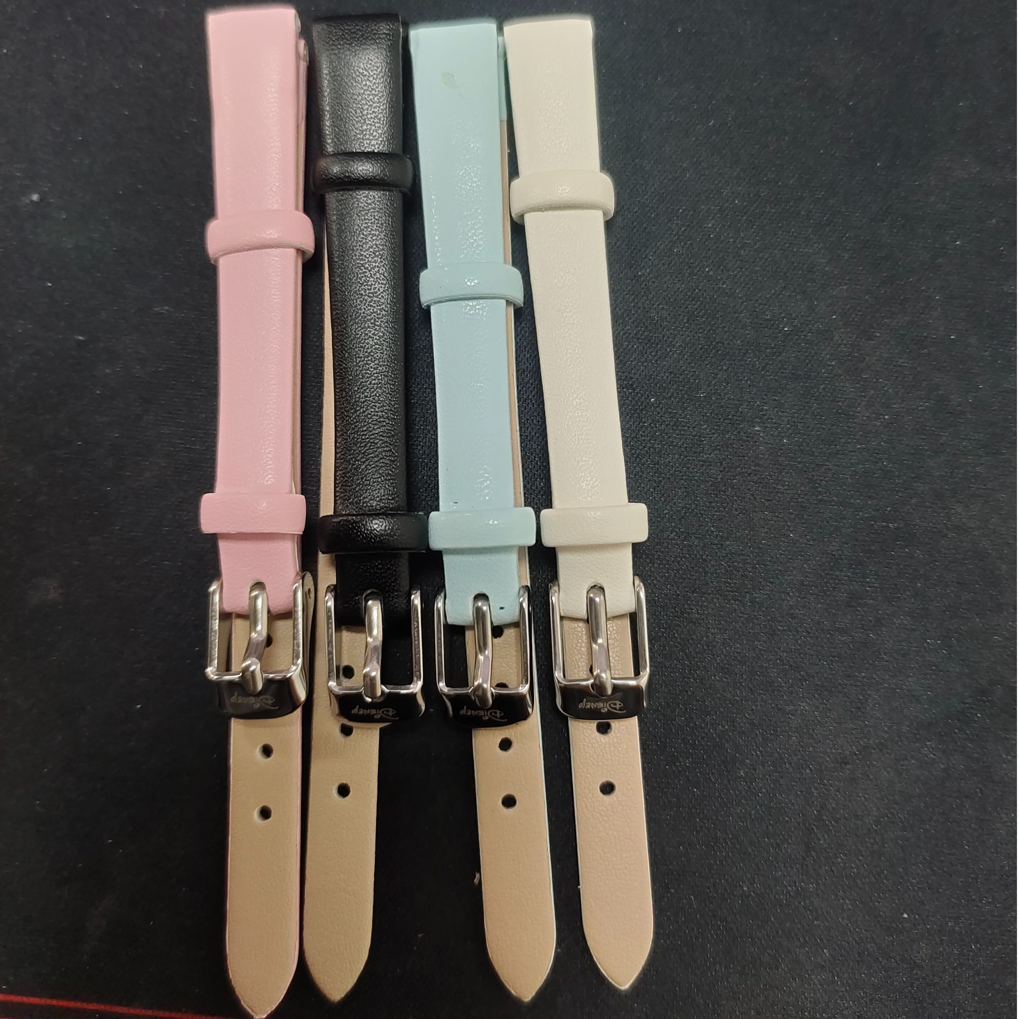 迪士尼皮表带黑色白色表链硅胶表带20MM女手表带硅胶10-20宽度