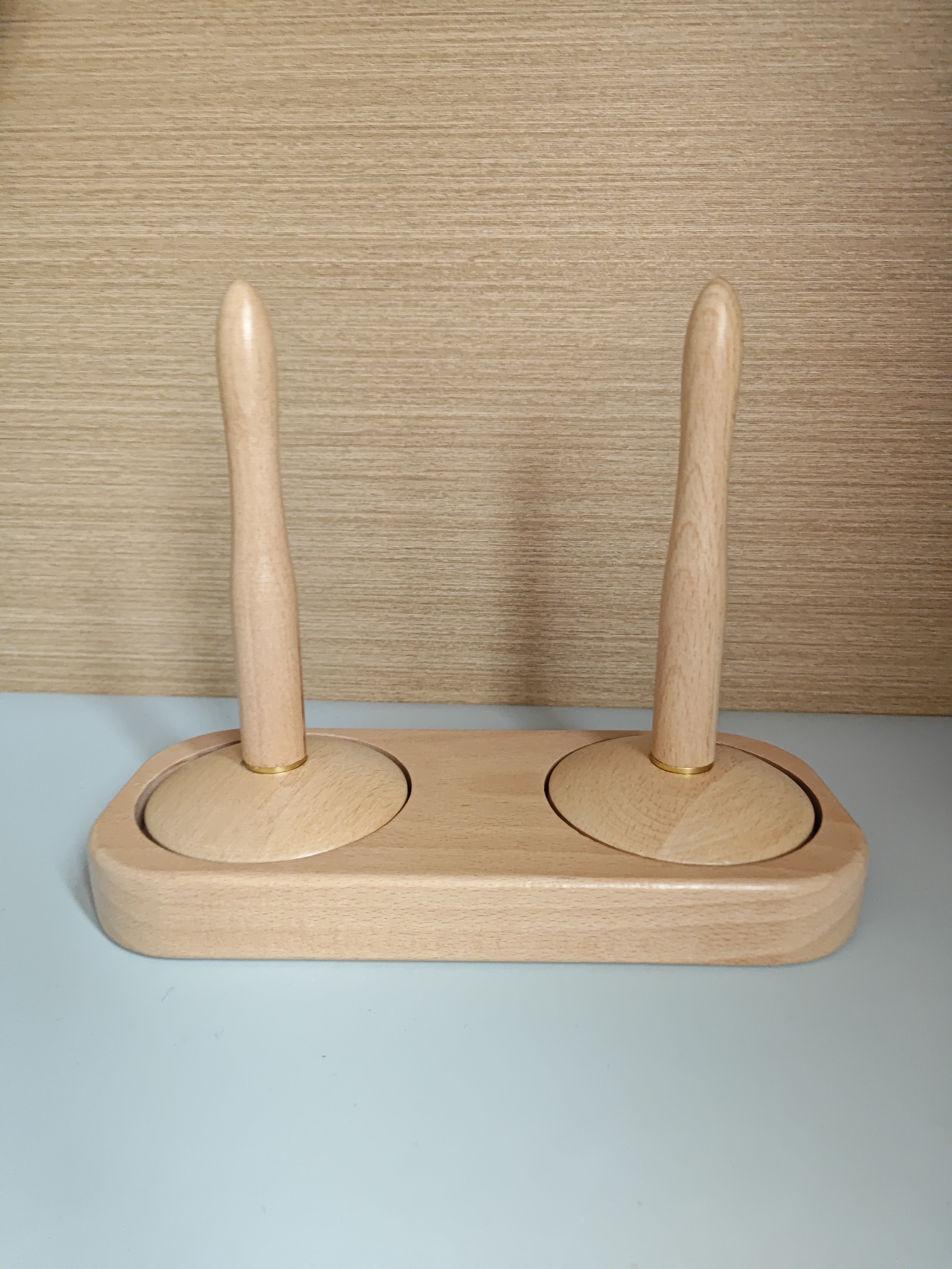 家用木质毛线转动轴钩编放线编织工具