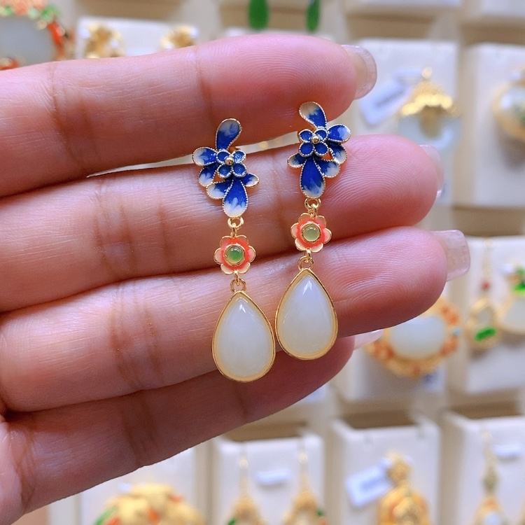 【闪购商品】和田玉颈饰银S925镀金镶嵌