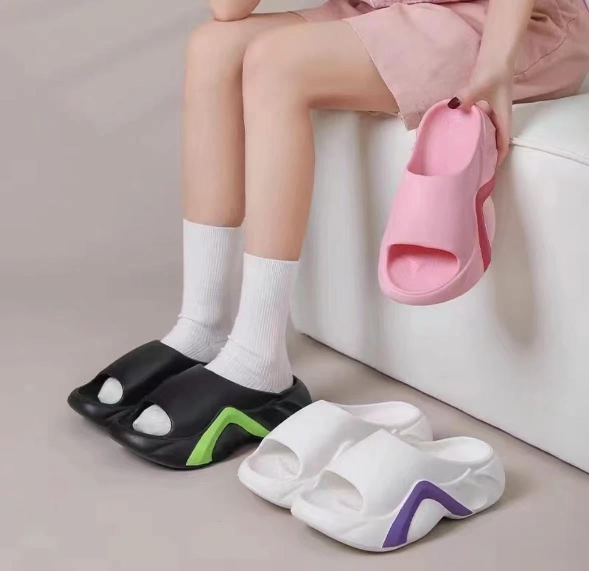 A001-A200 厚底时尚外穿软底棉鞋