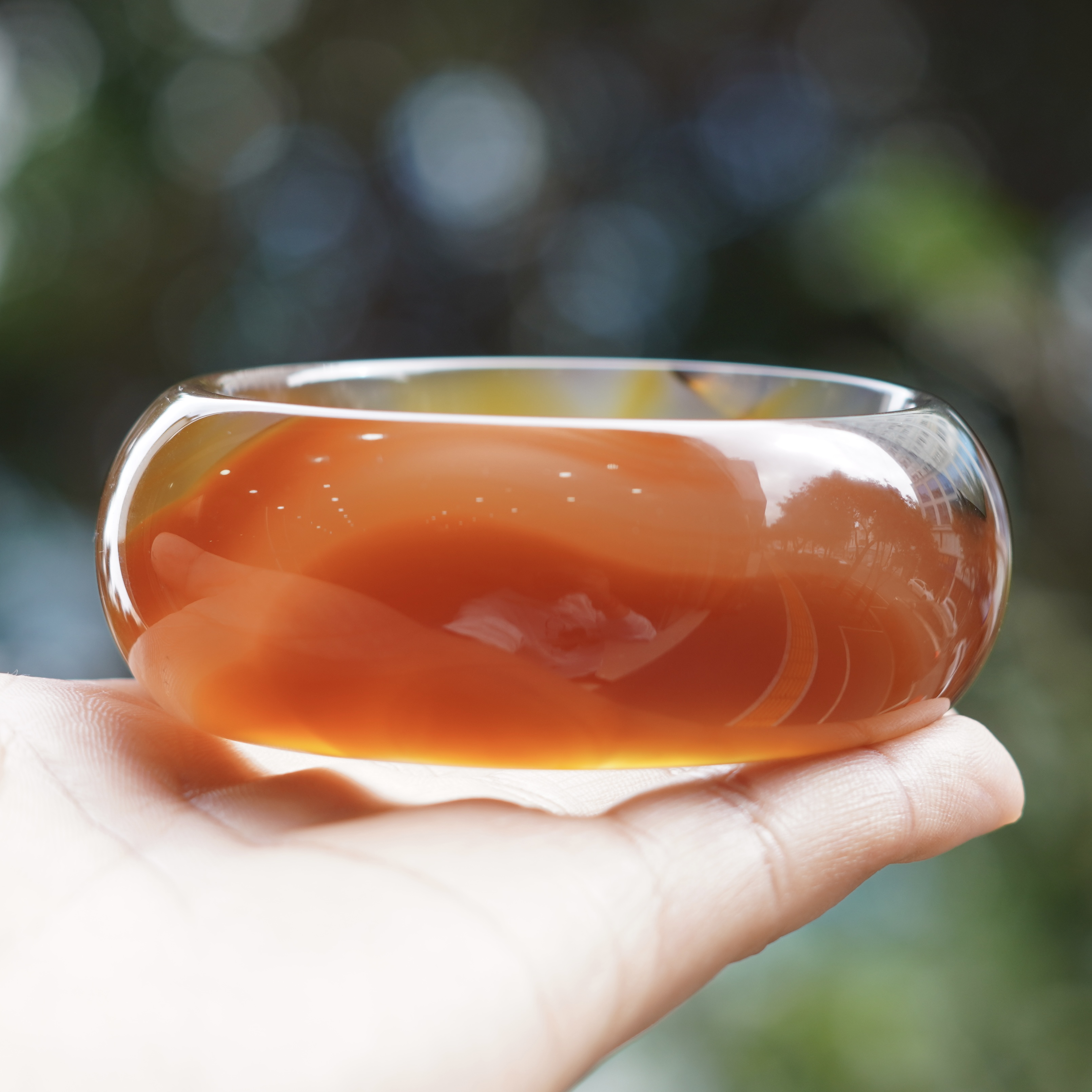 【阳琈珠宝】天然意境玛瑙手镯/圈口58/编号241