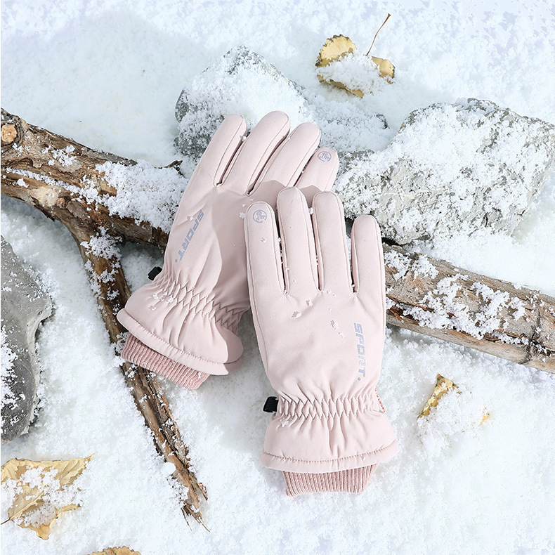 触屏冬季滑雪手套男士运动加绒加厚女防水防风摩托车骑行保暖手套