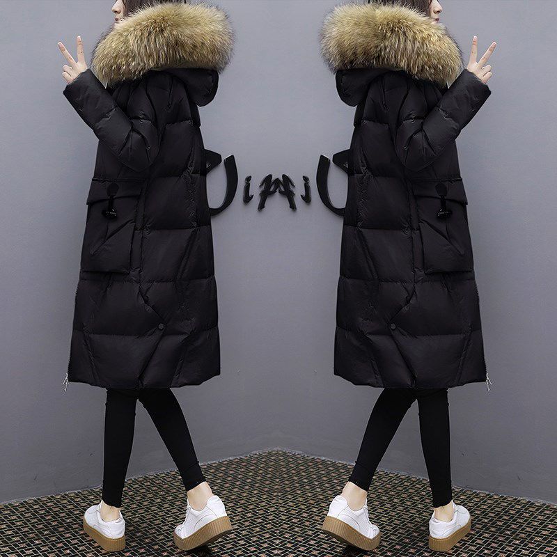 雅鹿促销加大码棉服女200斤棉衣中长款2024新款冬装外套胖mm宽松